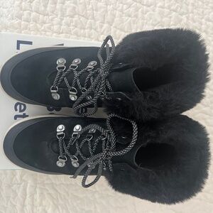 Koolaburra by UGG Fur Lined Lace-Up Ankle Booties